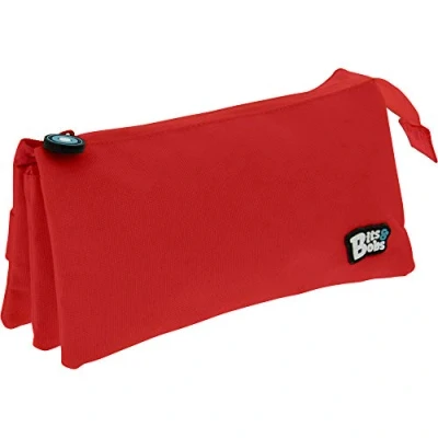 Immagine di Grafoplás 37545451 Astuccio scolastico a 3 scomparti, colore: rosso, 23,5 x 12 14 cm, Bits &amp; Bobs