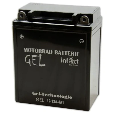 Immagine di intAct batteria GEL PER MOTOCICLI con +30% di potenza avviamento Bike Power GEL12 10L A2, YB10L da 12V, 10 AH (c20), 210 A (EN) Dimensioni: 136x91x146mm