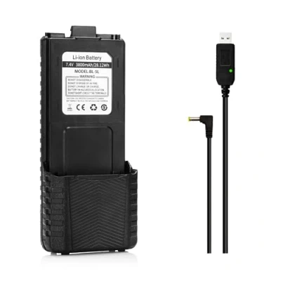 Immagine di Baofeng BL 5 3800mAh Batteria di grande capacità per UV 5R/UV/5RTP/UV 5R Plus Walkie Talkie Dual band Radio
