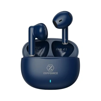 Immagine di ZIPFORCE Auricolari True Wireless, Cuffie intrauricolari Bluetooth 5.3 4 microfoni ENC Chiamata chiara, Touch Control 40 tempi di riproduzione, TWS impermeabile IPX6, leggeri