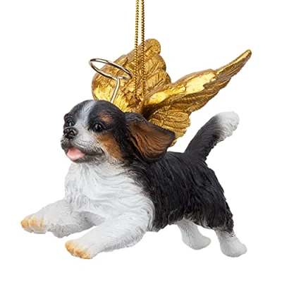 Immagine di Design Toscano Alberi di Natale Ornamenti Onore Il Cane re Carlo Cavaliers Vacanze Angelo Dog