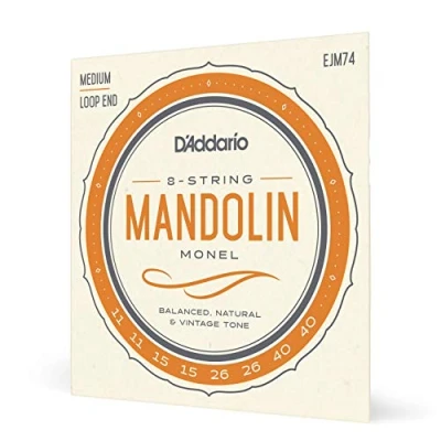 Immagine di D&#039;Addario EJM74 Corde in monel per mandolino, scalatura media, 11 40