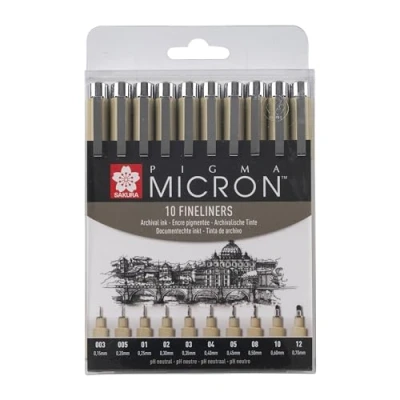 Immagine di SAKURA Pigma Micron PN. Set di 3 matite Everyday Pens. Made in Japan +1 NERO