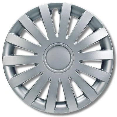 Immagine di Albrecht 15 pollici copricerchi argento per cerchioni in acciaio Copriruote plastica di alta qualità durevoli confezione originale Made EU