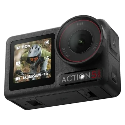 Immagine di DJI Osmo action 5 Pro Combo Essenziale, Fotocamera impermeabile con sensore 1/1.3&quot;, video 4K/120fps, Tracciamento del soggetto, stabilizzazione, 2 touchscreen OLED, cam 4K ideale per sport,vlog