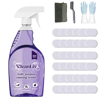 Immagine di Cleanlix Cleaning Spray, Cleaner For Instant Stain Removal, All Purpose Spray With Tablets, The In One Solution Every (1 Bottle,Flowers*36)