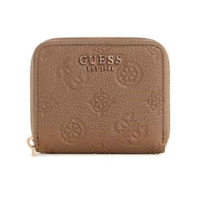 Immagine di Guess Cresidia Small ZIP Around Portafoglio, Donna, Taglia: One Size, Dark taupe