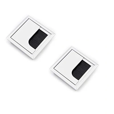 Immagine di Lezed Passacavo per Scrivania Rettangolare Computer Passacavi Grommet Guida Cavo Tappo Foro Coperchio Filo Gommino Ufficio 2 Pezzi 80 x80 mm