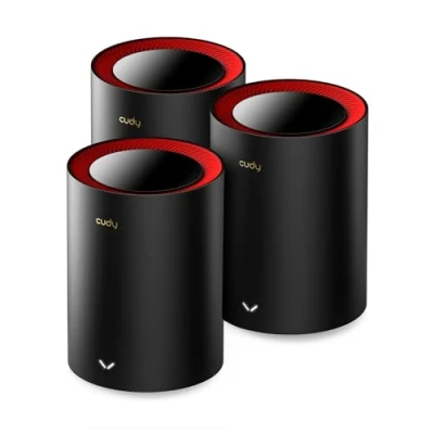 Immagine di CUDY AX3000 2,5G Sistema di mesh Wi Fi 6 6, 2,5 g WAN, Backhaul Ethernet, Ideale per 1Gig+ Internet, Wireguard, OpenVPN, Zerotier, CloudFlare, DDNS, 2023 Rilascio M3000 3 Pack