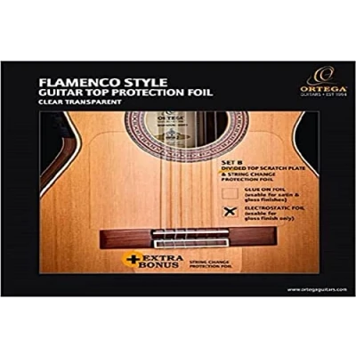Immagine di Ortega Guitars OERP FLAM2 Battipenna, Pannello Del Top Diviso E Ponte, Trasparente, Permanente