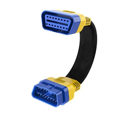 Immagine di OURANTOOLS OBDII 16 pin maschio a femmina cavo di prolunga adattatore, auto OBD diagnostica Extender Cord OBD2 connettore 20 cm/7.87 pollici (materiale nylon spesso)