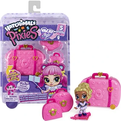 Immagine di HATCHIMALS Pixies, Bambola da Collezione a Sorpresa 6 cm e Accessori Vacay Style (i Modelli Possono variare)