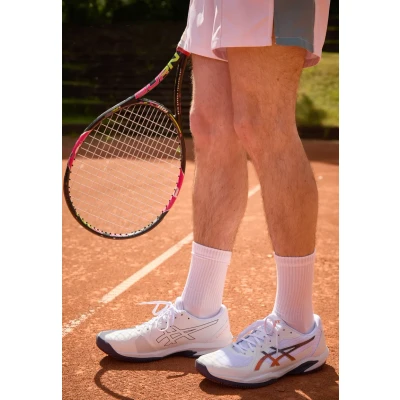 Immagine di Asics Solution Swift FF 2 CLAY da tennis per terra battuta, Uomo, Taglia: 46, White/nova orange Scarpe