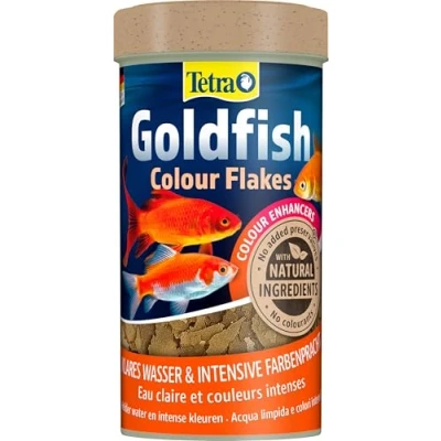 Immagine di Tetra Goldfish Colour Flakes, Alimentazione nutrizionalmente bilanciata per Tutti i Pesci Rossi e d’Acqua Fredda 250 ml