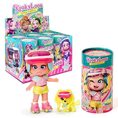 Immagine di KOOKYLOOS Sunday Funday Series Bambole da collezione a sorpresa con accessori moda, scarpe, abiti e giocattoli, 3 espressioni divertenti