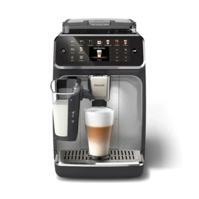 Immagine di Philips Serie 5500 Macchina da Caffè Espresso automatica LatteGo, tecnologia SilentBrew, Avvio Rapido, aromatico chicchi macinati, 20 bevande calde e ghiacciate, Nero Argento (EP5546/70)