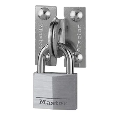 Immagine di Master Lock 914060REURD Set Piastre di Bloccaggio ad Angolo Retto e Lucchetto a Chiave