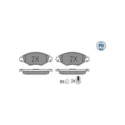 Immagine di MEYLE 025 235 9718/PD Kit pastiglie freno PEUGEOT: 206 Hatchback, SW, 206+ Hatchback