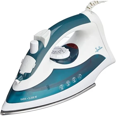 Immagine di Jata PL120 Ferro a Vapore, Suola in Acciaio Inox, 2200 W, Vapore Verticale e Regolabile, Colpo di 60 g/min, Termostato Regolabile della Temperatura, autopulente