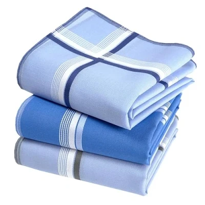 Immagine di Fazzoletti in tessuto da uomo Premium 100% cotone pettinato, 45 x cm, 3 pezzi, modello V11518
