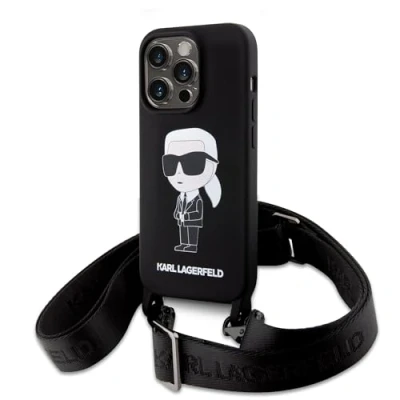 Immagine di KARL LAGERFELD KLHCP15XSCBSKNK Custodia rigida per iPhone 15 Pro Max 6.7&quot;, colore: Nero