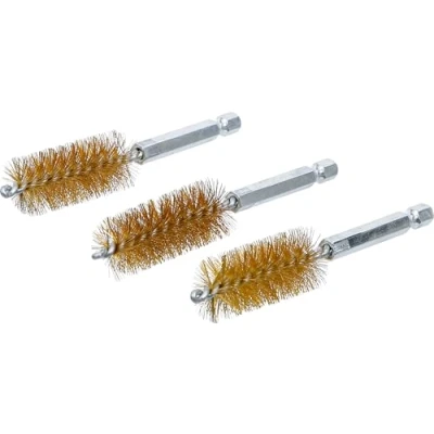 Immagine di BGS 3078 19 M Spazzola in ottone 3 pezzi mm Attacco esagono esterno 6,3 (1/4&quot;) Spazzole con fori per