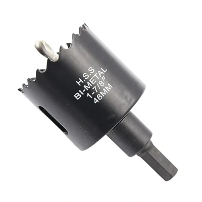 Immagine di Sega a tazza 48mm LAIWEI bi metallo fresa circolare HSS, spessore 1,8 mm, profondità di taglio fino 38 adatto per legno, plastica, cartongesso e tubi metallici