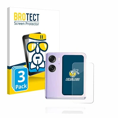 Immagine di brotect Pellicola Protettiva Vetro per Oppo Find N2 Flip (Display posteriore) Protezione Schermo (3 Pezzi) [Durezza Estrema 9H, Chiaro]