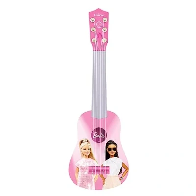 Immagine di Lexibook S7192127 Barbie, La mia Prima Chitarra, 6 Corde in Nylon per i Bambini, 53 cm, guía incluida, Rosa, Colore, S, K200BB