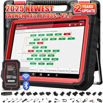 Immagine di LAUNCH X431 PRO3S+ Strumento di Scansione Diagnosi OBD2 Auto Diagnostica Lettore Bluetooth a Sistema Completo, 35 + Funzione Ripristino, Bidirezionale, Codifica ECU, Abbinamento, TPMS OBD 2