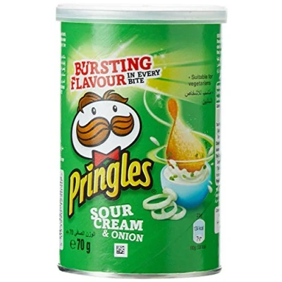 Immagine di Pringles Sour Cream &amp; Onion 70 Gr Cassa da 12 tubi
