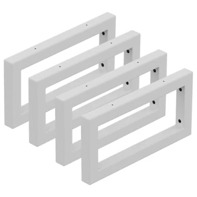 Immagine di JYiuog supporto per lavabo, montaggio a parete, in metallo, console versatile da parete (bianco, 30 cm/4 pezzi)