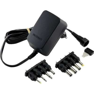 Immagine di VOLTCRAFT VC 11258680 Alimentatore A spina regolabile 3 V/DC, 4.5 5 6 7.5 9 12 V/DC 0.6 7.2 W Tensione di uscita