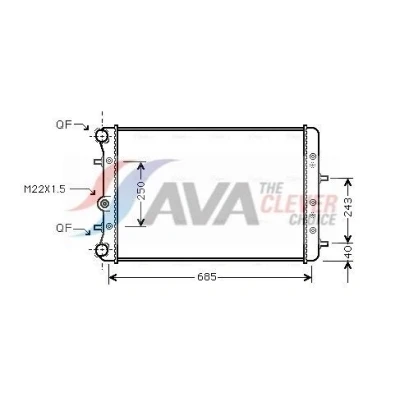 Immagine di PRASCO SAA2006 Radiatore motore Alluminio 630 414 23 con giunti rapidi Alette di raffreddamento montate meccanicamente SKODA: Fabia I Hatchback