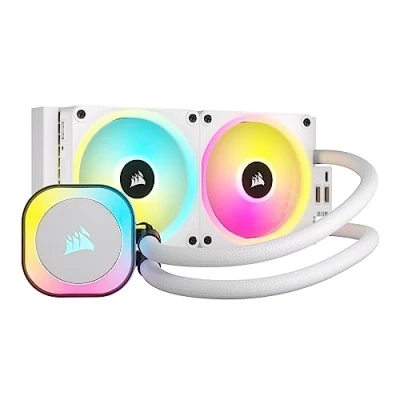 Immagine di Cooler Corsair iCUE H100i RGB AIO White Wasserkühlung CW 9061005 WW