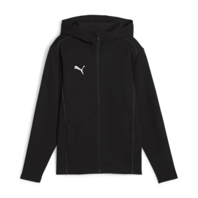Immagine di PUMA Teamfinal Casuals con Cappuccio Jkt Jr, Giacca Unisex Adulto, Grigio Medio Heather Argento, 140