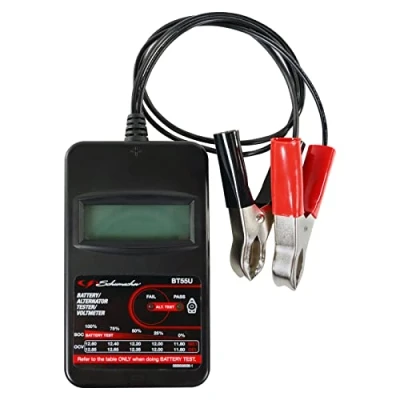 Immagine di Schumacher BT55 Tester Batteria Auto Compatto Misuratore Carica Batterie Alternatore Compatibile Con 6V/12V/24V Tipo SLI, VRLA, AGM, Gel e Alternatori 12V Display LCD