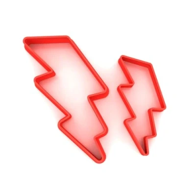 Immagine di Set di 2 stampi per biscotti e fondente con fulmine da 5 cm + 8