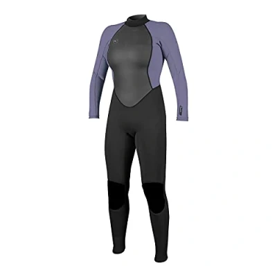 Immagine di O&#039;Neill Wetsuits Reactor II 3/2mm Muta Completa con Zip Posteriore, Donna, Nero/Nebbia, 6