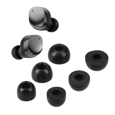 Immagine di kwmobile Gommini Auricolari Memory Foam Set da 6 Compatibile con Sennheiser MOMENTUM True Wireless 3 Cuffie In Ear Schiuma Size nero