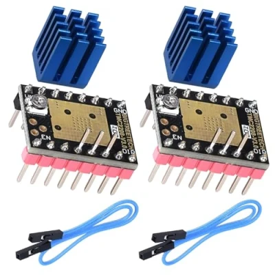 Immagine di 2 ammortizzatori stepper TMC2208 V.3.0 con driver del dissipatore di calore, ricambio per A4988 DRV8825 stampante 3D, modulo ultra silenzioso (TMC2208 V3.0)