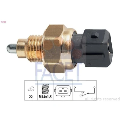 Immagine di FACET 7.6108 Interruttore, Luce di retromarcia Made in Italy OE Equivalent PEUGEOT: 206 Hatchback, Expert II Van, SW, FIAT: Scudo I Van