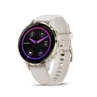 Immagine di Garmin Venu 3S, Smartwatch AMOLED 1,2&quot;, Cassa 41mm, Microfono e Speaker, Musica, Pay, +30 App sport, GPS, Cardio, SpO2 , Autonomia 10 giorni (Ivory &amp; Soft Gold)
