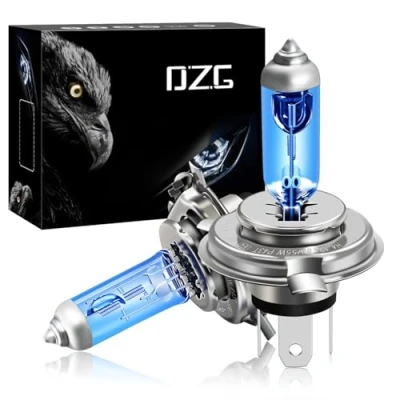Immagine di DZG H4 P43t Lampadine alogene 12V 60/55W Faro lampade 5000K Bianco caldo Lampadina, 2 Pezzi