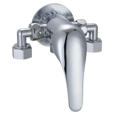Immagine di rubinetto miscelatore per doccia, da bagno in ottone cromato, valvola di controllo, a parete, rubinetti acqua fredda e calda