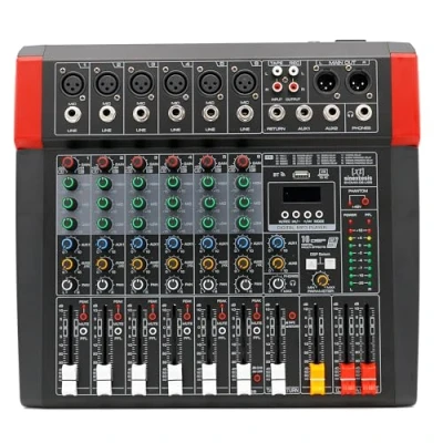 Immagine di SINEXTESIS Mixer Audio/Scheda Audio 6 canali, multieffetto DSP, interfaccia USB, Lettore MP3 integrato per riprodurre e registrare, Connettività Bluetooth (EVOMIX 06 USB)