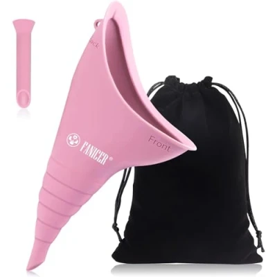 Immagine di Tpubmity Riutilizzabile Orinatoio Femminile,Portatile Imbuto per Pipi,Donne in Piedi Fino a Pipì, Donne attività all&#039;aperto,Viaggi,Campeggio (Rosa)