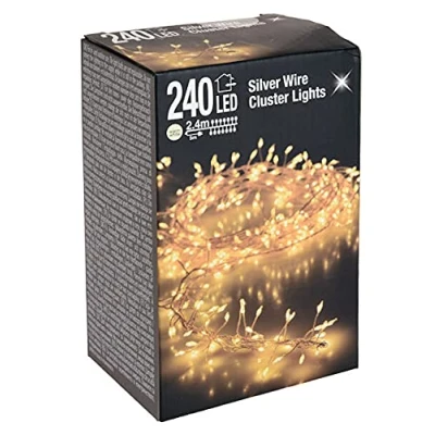 Immagine di Spetebo Cluster Micro catena di luci a 240 LED, luce bianca calda, cm, con alimentatore rete per interni ed esterni