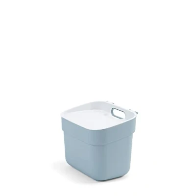 Immagine di Curver Keter Pattumiera da 5 Litri per la Raccolta Differenziata Ready To Collect, con Supporto a Parete, Ideale Cucina e il Bagno, 100% Riciclato, Grigio