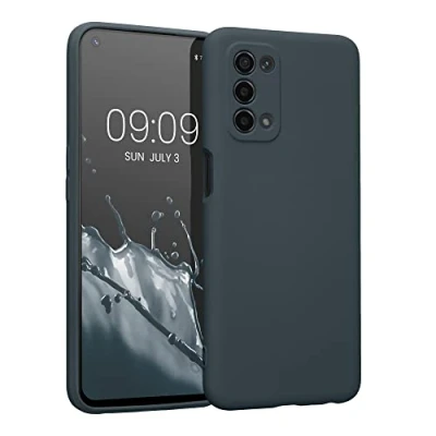 Immagine di kwmobile Custodia Compatibile con Oppo A74 (5G) / A54 Cover Back Case per Smartphone in Silicone TPU Protezione Gommata ardesia scuro